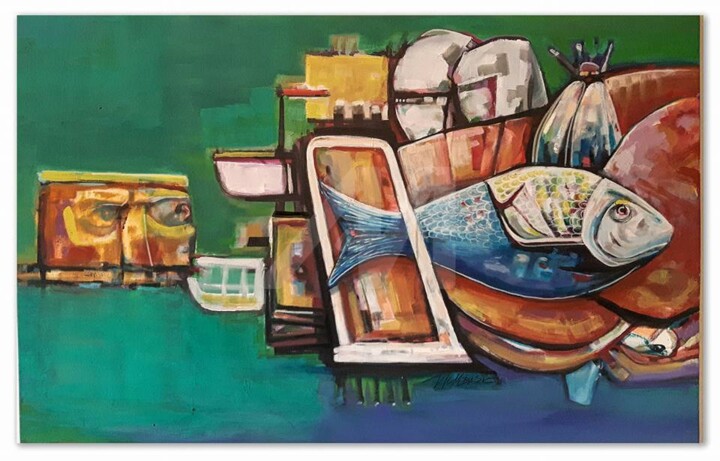 "Flowing" başlıklı Tablo Damir Mumbasic tarafından, Orijinal sanat, Akrilik