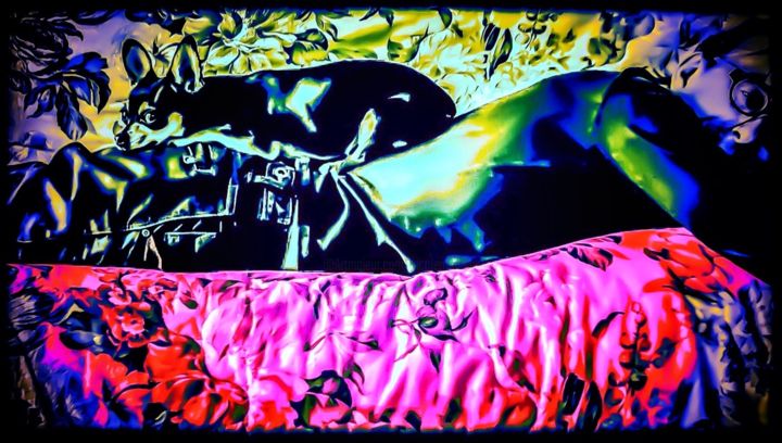 Arts numériques intitulée "chihuahua and Jeff" par Nicole Rochedix, Œuvre d'art originale, Peinture numérique