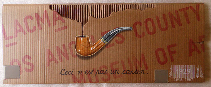 Magritte: la trahison des images 绘画, 12.2x30.1 in