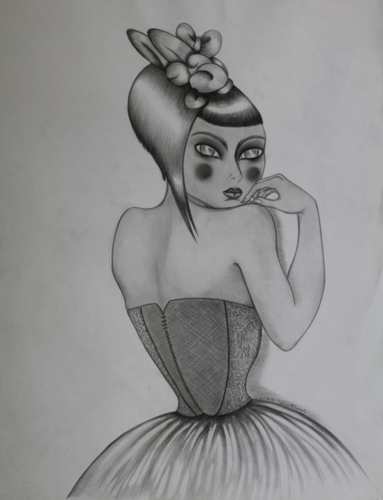 mademoiselle du futur 图画, 25.6x19.7 in