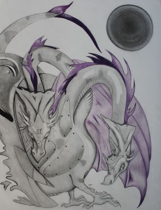 Dragons 图画, 25.6x19.7 in