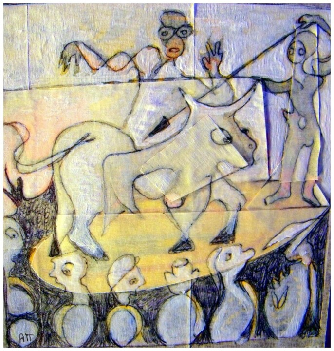 绘画,  4.7x4.7 in 