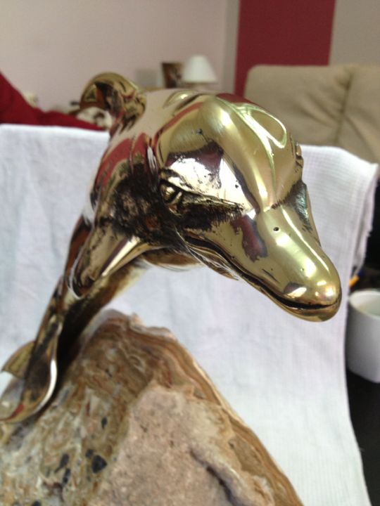 Sculpture titled "Dolphin" by Bushev, Original Artwork
