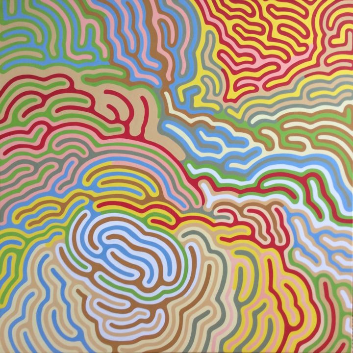 Pintura titulada "l-ete.jpg" por Laurent Deschamps, Obra de arte original, Acrílico