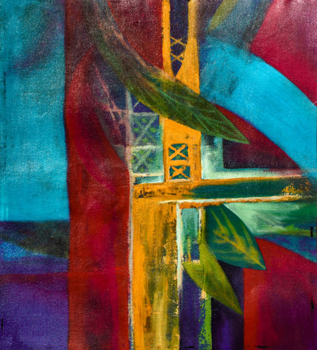 Painting titled "TOTEM" by Juan Vargas, Original Artwork, Acrylic