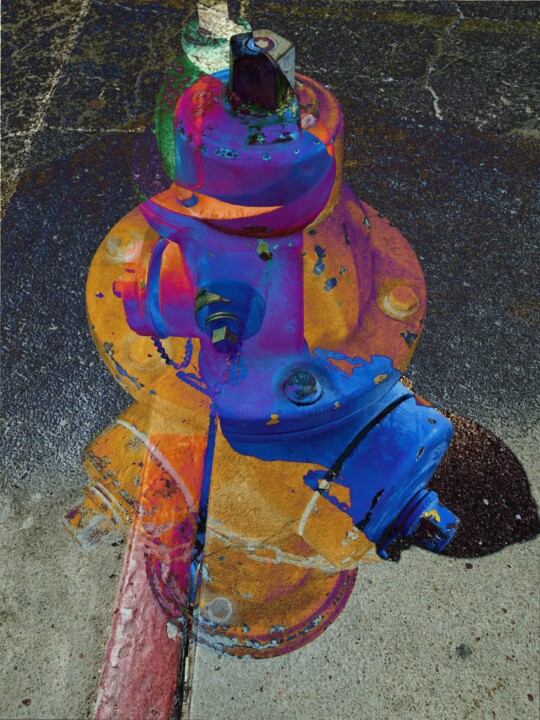 Photography titled "Double Hydrant" by Tamara Madden, Original Artwork