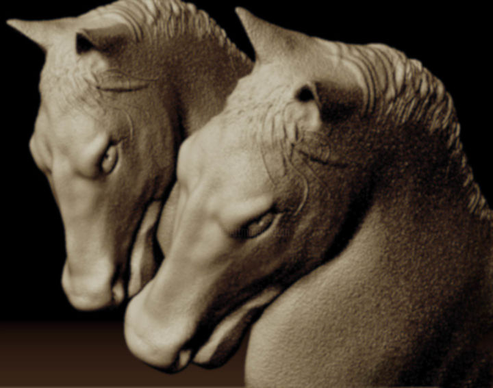 Painting titled "horses.jpg" by Freedom World, Original Artwork