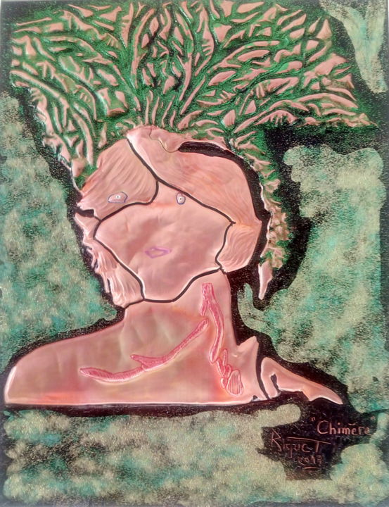 " Chimère " 绘画, 15.8x11.8 in