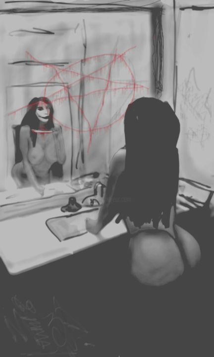 Digital Arts titled "Black girl" by Myoza_kostey, Original Artwork, 2D Digital Work