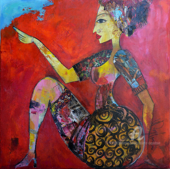 Painting titled "femme 06" by Valérie Depadova, Original Artwork, Acrylic