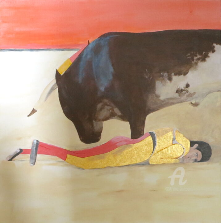 Corrida : Mort dans l'arène 绘画, 31.5x31.5 in