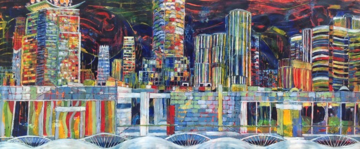 Soho's Intensity 绘画, 23.6x59.1 in
