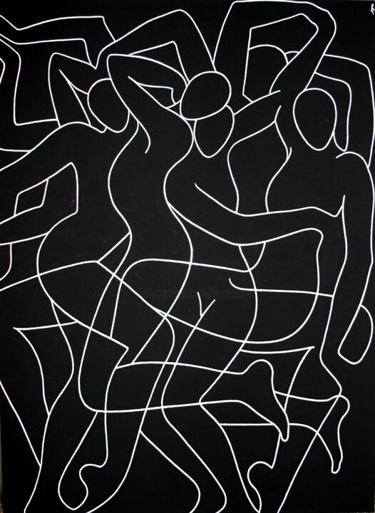 Playful dance 绘画, 24.4x17.7 in