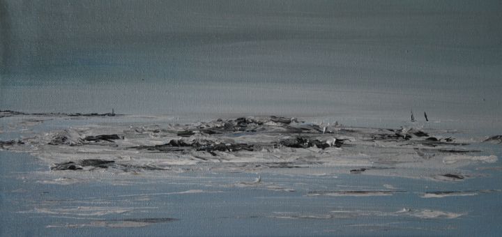 Peinture intitulée "Recif-1722" par Patrice Butel, Œuvre d'art originale, Huile