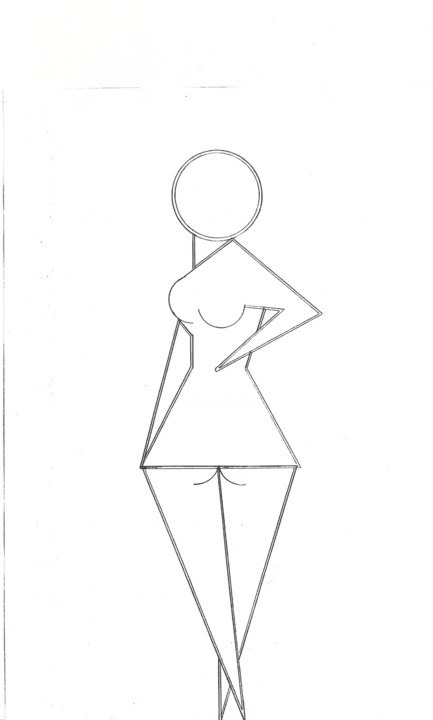 Drawing titled "Mannequin" by Vegeto, Original Artwork, Pencil
