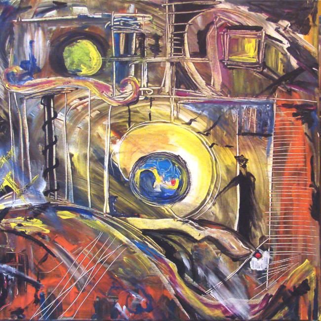 Painting titled "Dernières pensées d…" by Philippe Abril, Original Artwork