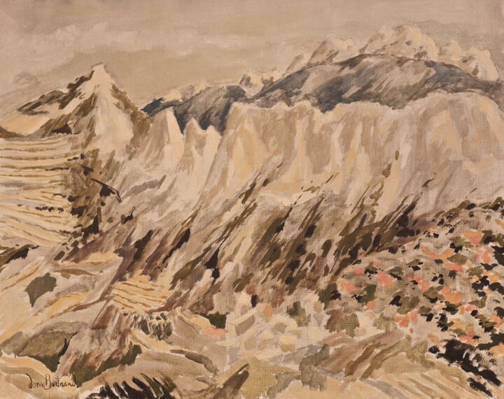 Peinture intitulée "Les Dentelles de Mo…" par Dominique Bertrand, Œuvre d'art originale, Huile