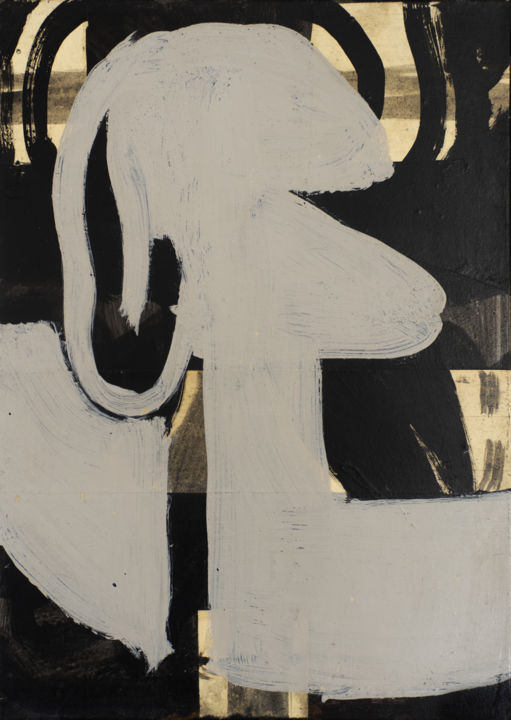 Painting titled "Sans titre 7" by Martin Coste, Original Artwork, Acrylic Mounted on Wood Stretcher frame