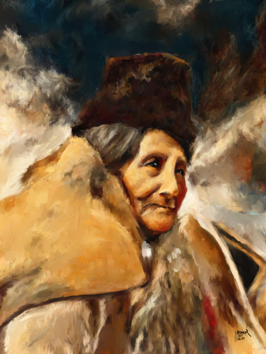 Digital Arts titled "Eyes of the Andes" by Jaime Andrés Betancur Pérez, Original Artwork, Digital Painting