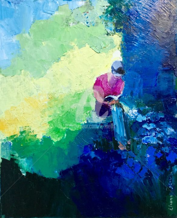 "Isabelle au jardin" 37x45