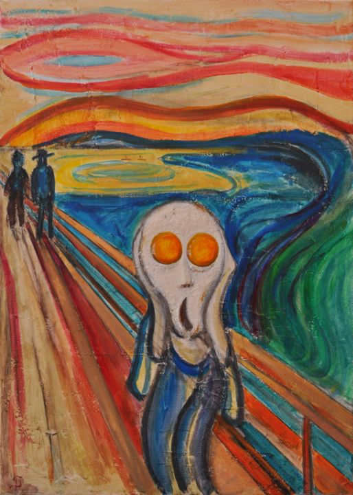 Le cri de l'oeuf au plat 绘画, 27.6x19.7 in