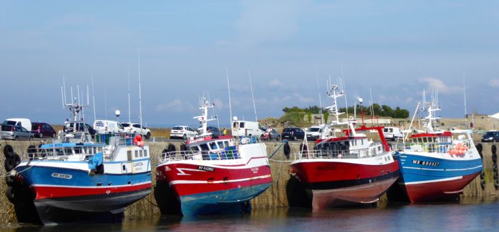 Photographie intitulée "Chalutiers 1" par Jean Paul Rosso, Œuvre d'art originale