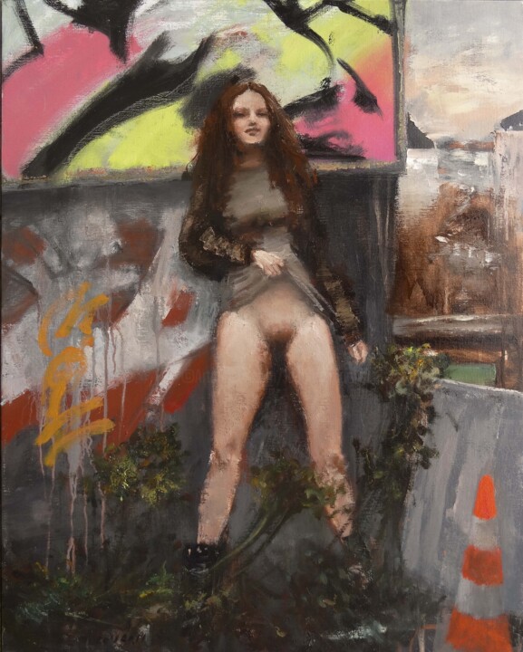 Porte d'italie 绘画, 36.2x28.7 in