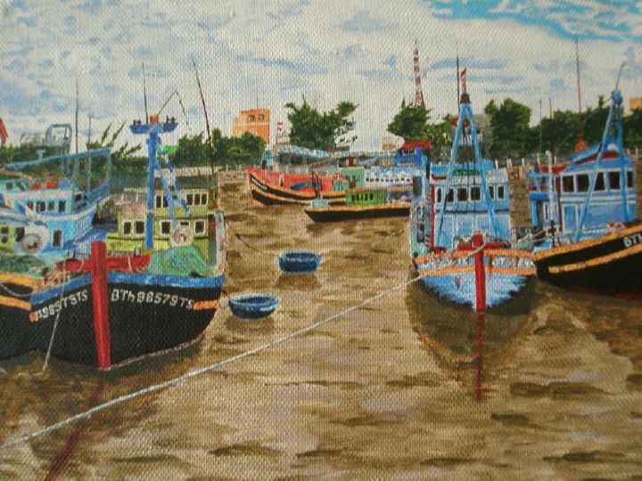 Баркасы 绘画, 11.8x15.8 in