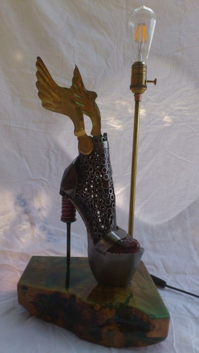 Sculpture titled "Hermes spirit" by Arc N Scu, Original Artwork, Metals