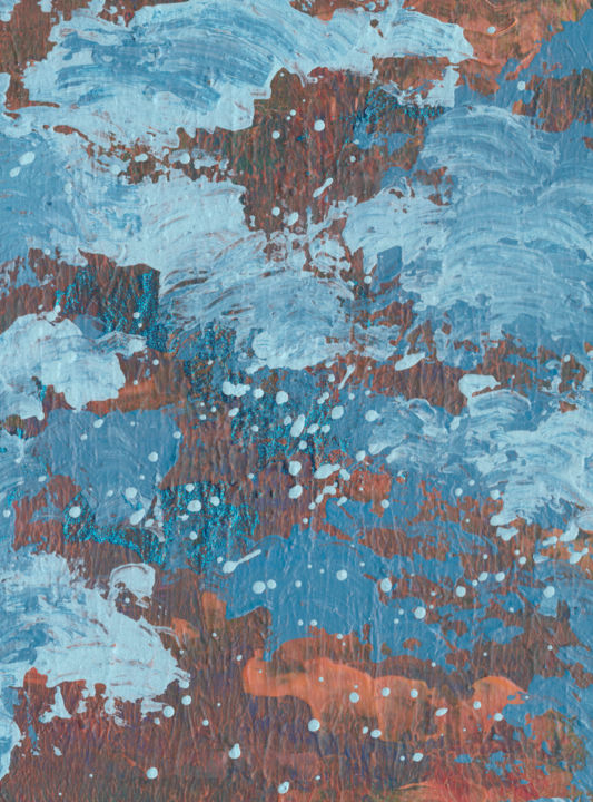 Pintura intitulada "Untitled Clouds" por Oberlin The Artist, Obras de arte originais, Acrílico