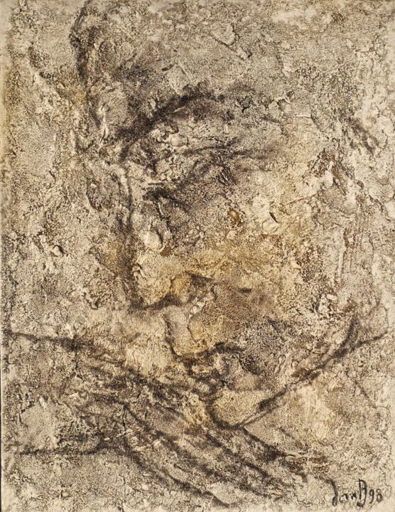 Peinture intitulée "Autoportrait (avec…" par Dominique Bertrand, Œuvre d'art originale, Huile