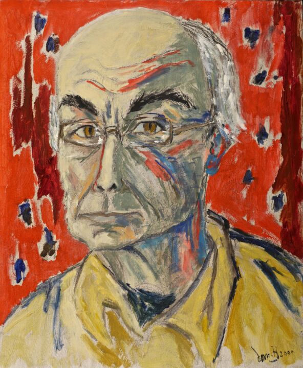 Peinture intitulée "Autoportrait (5)" par Dominique Bertrand, Œuvre d'art originale, Huile
