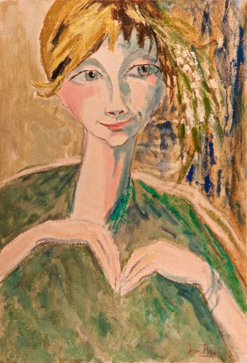 Peinture intitulée "marie-Claire (mugue…" par Dominique Bertrand, Œuvre d'art originale, Huile