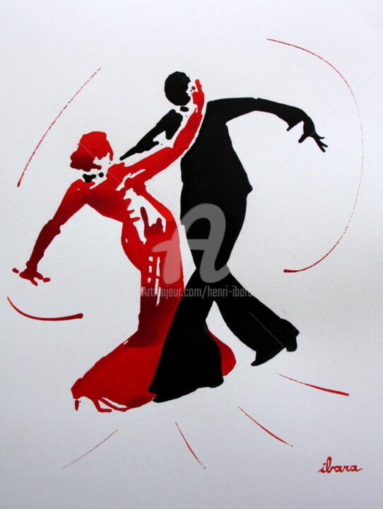 Flamenco N°2 图画, 16.5x11.8 in