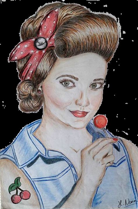图画 标题为“pinup.png” 由Hayley Nunn, 原创艺术品
