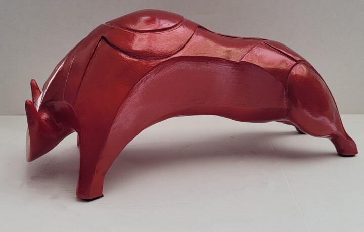 Taureau rouge 雕塑, 5.9x12.6 in