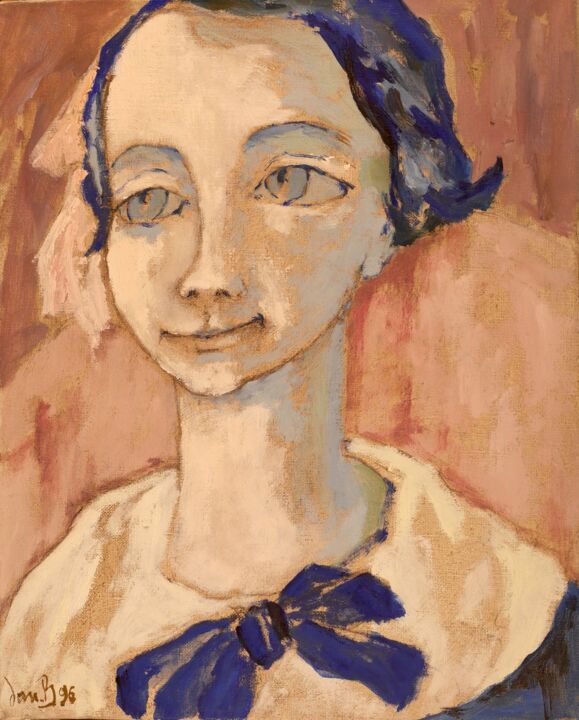 Peinture intitulée "Marie-Claire petite…" par Dominique Bertrand, Œuvre d'art originale, Huile
