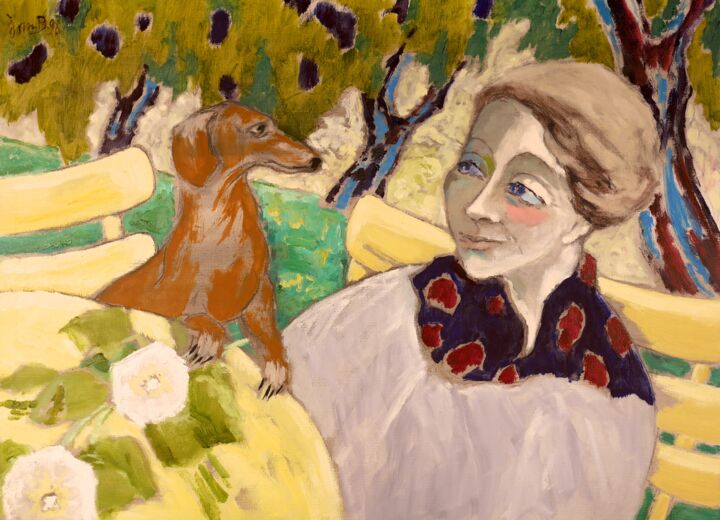 Peinture intitulée "Le dialogue" par Dominique Bertrand, Œuvre d'art originale, Huile