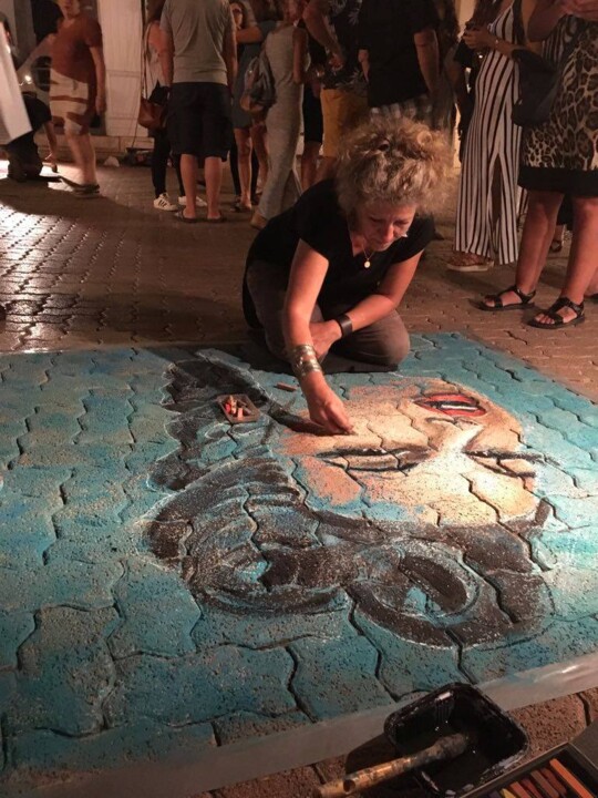 Nuit blanche / Hyères 17 aout 2017 图画, 59.1x59.1 in