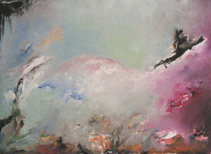 Peinture intitulée "L'envol" par Catherine Dufrene (Katy), Œuvre d'art originale, Huile