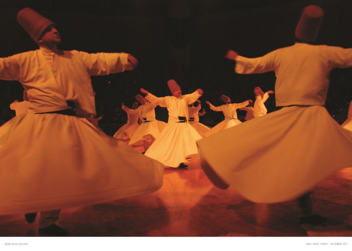 Fotografie getiteld "Whirling Dervishes" door Deniz Reha Ozilhan, Origineel Kunstwerk