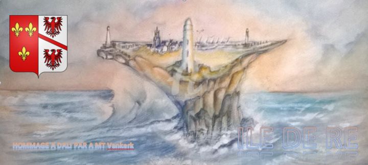 数字艺术 标题为“ile-de-re-hommage-a…” 由A.Mt.Vankerk Vankerk "Loulou", 原创艺术品, 数字油画