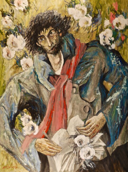 Peinture intitulée "Philippe M. (4)" par Dominique Bertrand, Œuvre d'art originale, Huile