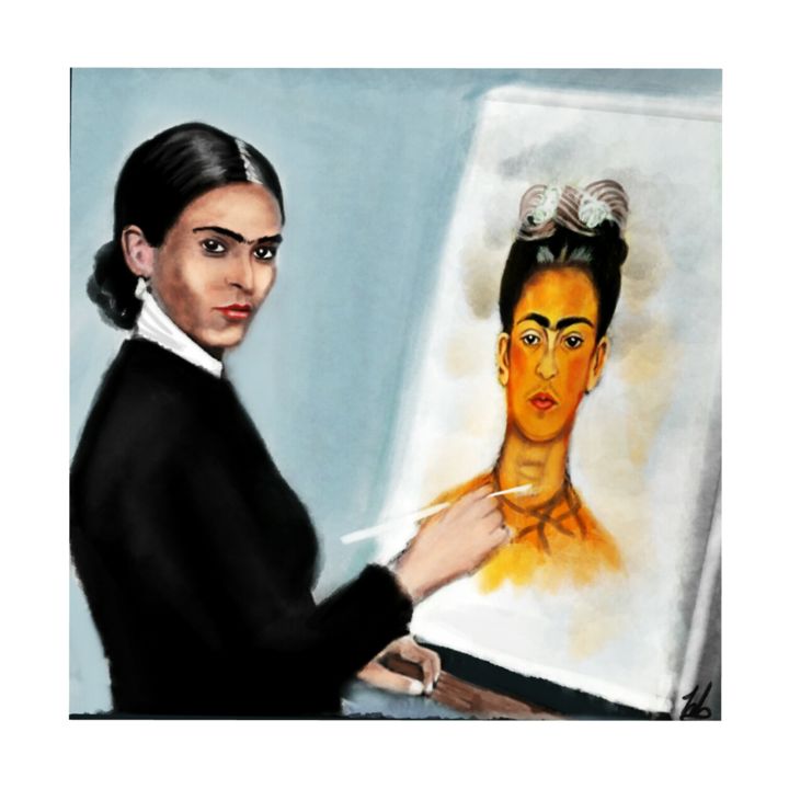Цифровое искусство под названием "Frida Kahlo" - Hasan Bindal, Подлинное произведение искусства