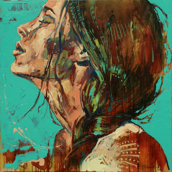 Malarstwo zatytułowany „Portrait VI” autorstwa Marcin Mikołajczak, Oryginalna praca, Olej