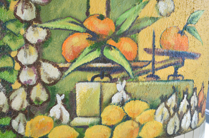 Peinture intitulée "ESTACADE marché cen…" par Nessé, Œuvre d'art originale, Acrylique