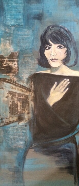 Peinture intitulée "juliette Greco" par Marie Pascale Martins, Œuvre d'art originale, Acrylique