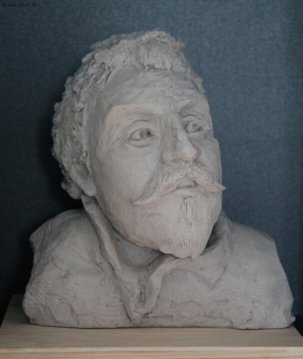 Sculpture intitulée "Gauguin d 'après so…" par Catherine Costet (Lccat), Œuvre d'art originale, Terre cuite
