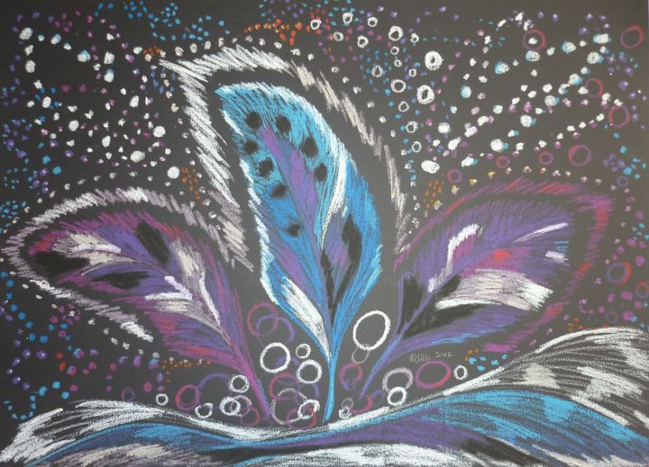 Tekening getiteld "The Wind of Change" door Ivan Arabadzhiev, Origineel Kunstwerk, Pastel