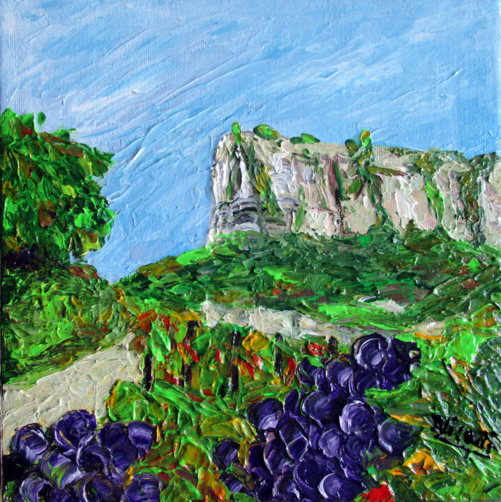 Peinture intitulée "AU PIED DE LA ROCHE…" par Nicodi, Œuvre d'art originale, Acrylique
